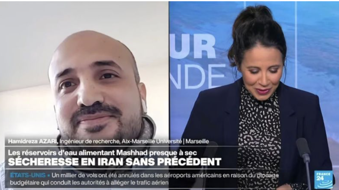 Hamidreza AZARI interviewed by France 24 about drought and water scarcity